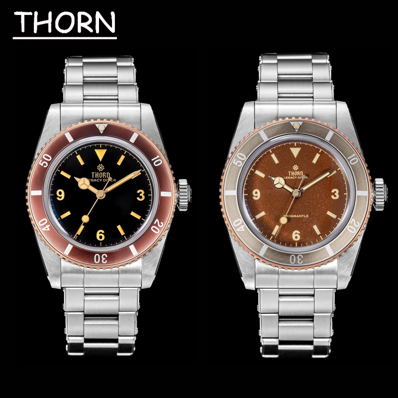 Rolex Watch Submariner - ساعة غوص ثورن T028 البرونزية، حركة