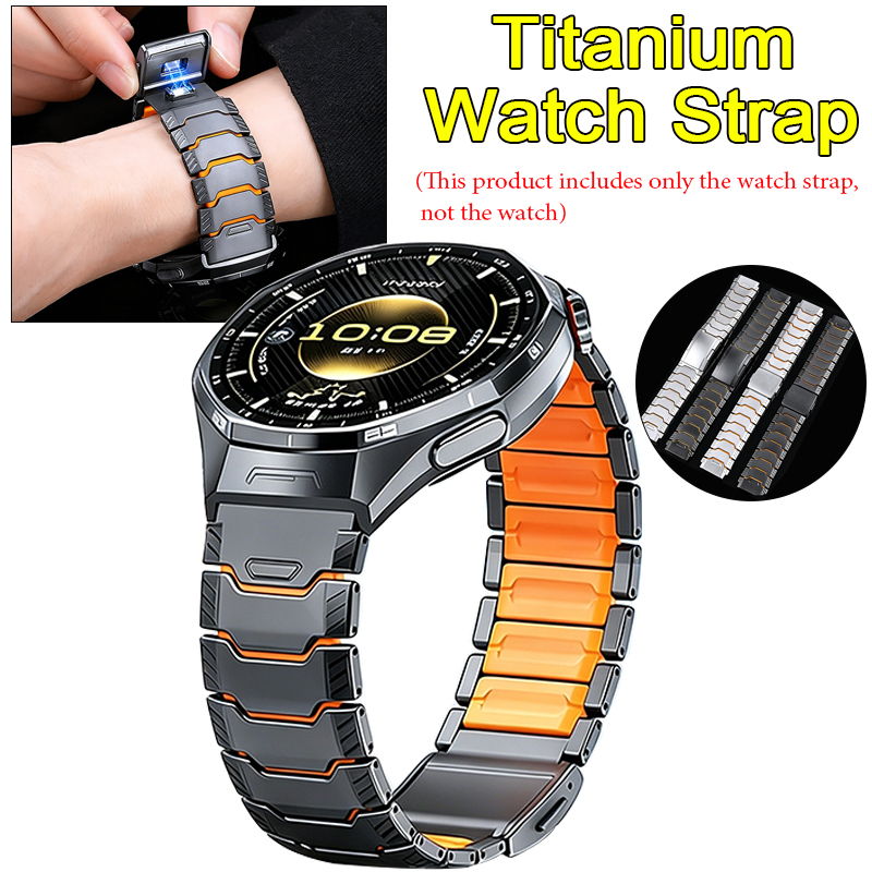 Silicone Watch Band 22Mm - حزام مطاطي من التيتانيوم 22 ملم