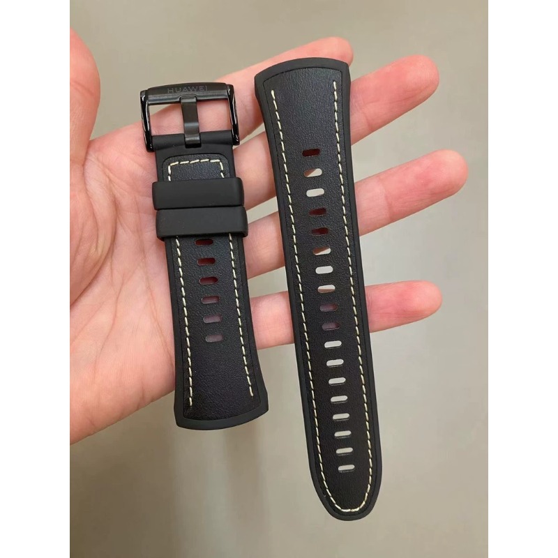 حزام هواوي جلد طبيعي أسود وحزا - مراجعة Leather Strap Quick Release وسعره
