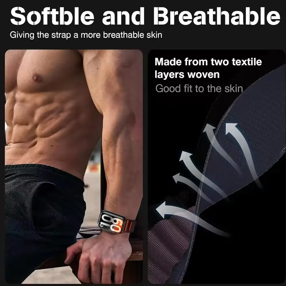 حزام نايلون لساعة ريدمي واتش 6 - مراجعة Parachute Strap Elastic وسعره
