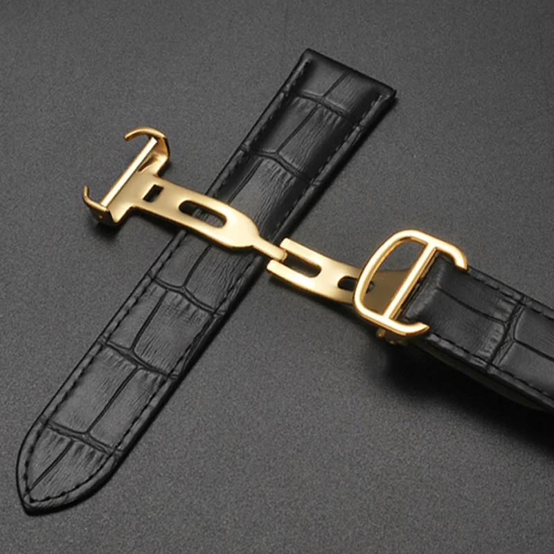 جلد طبيعي حزام الساعات مع الخي - مراجعة Cartier Watch Santos وسعره