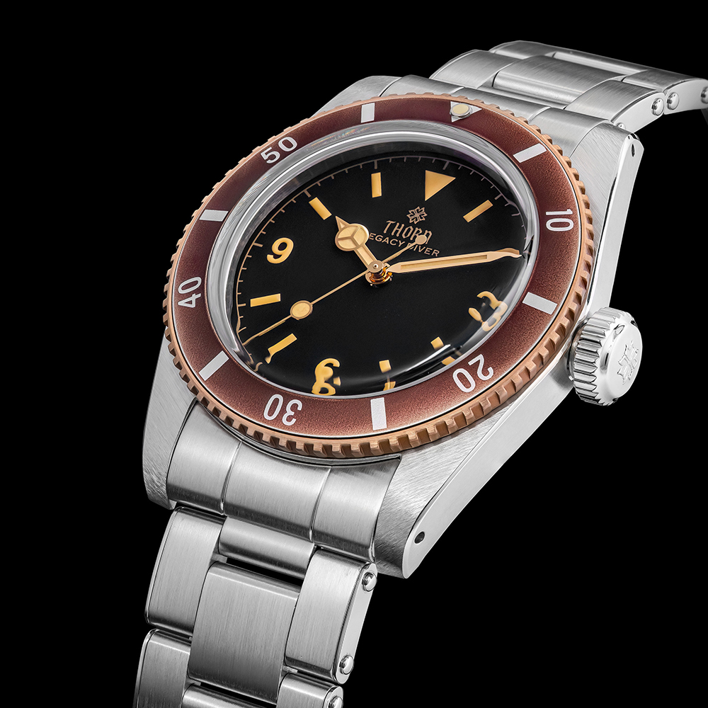 ساعة غوص ثورن T028 البرونزية،  - مراجعة Rolex Watch Submariner وسعره
