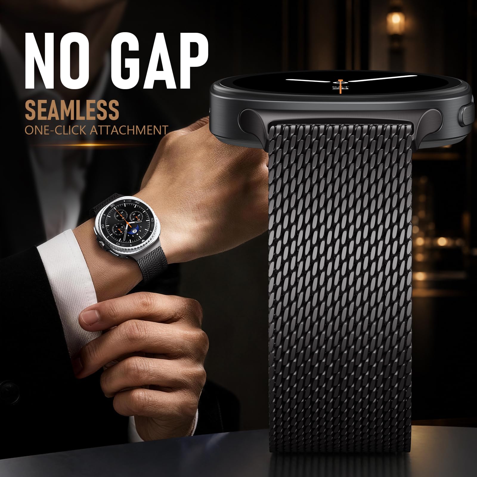 حزام ميلانيز لووب لساعة سامسون - مراجعة Milanese Loop Magnetic وسعره