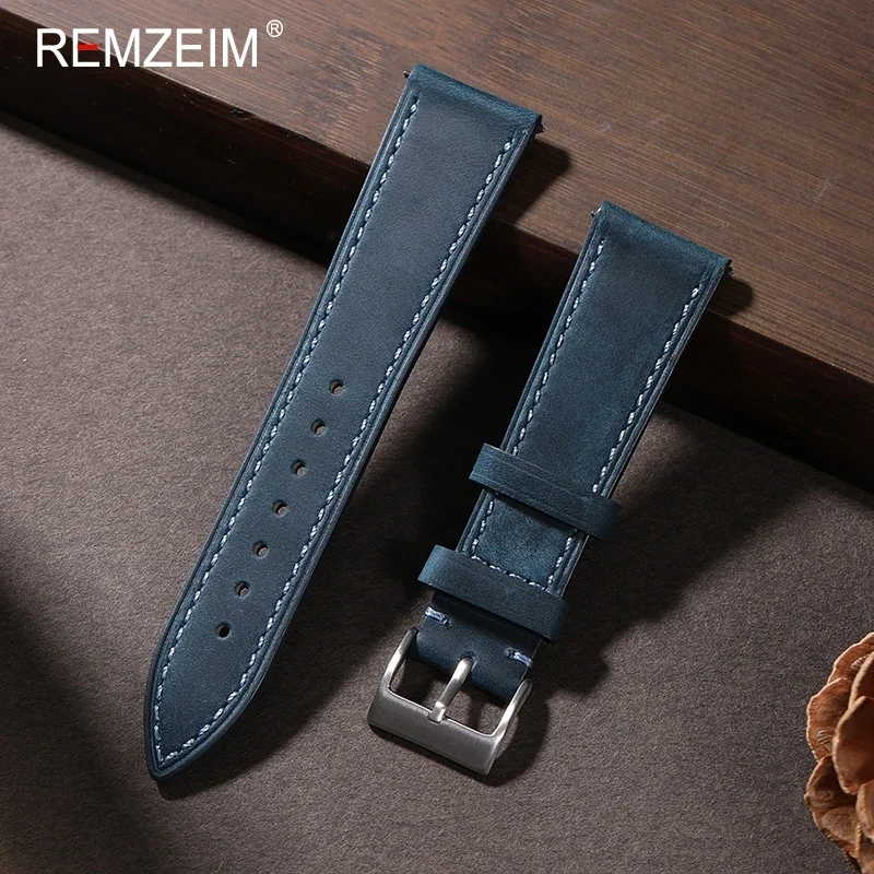 سوار ساعة جلدي من Crazy Horse  - مراجعة Leather Strap Quick Release وسعره