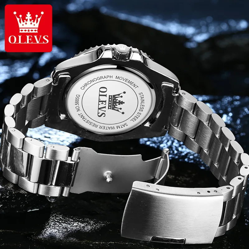 OLEVS ساعة كوارتز أصلية للرجال - مراجعة Rolex Watch Submariner وسعره