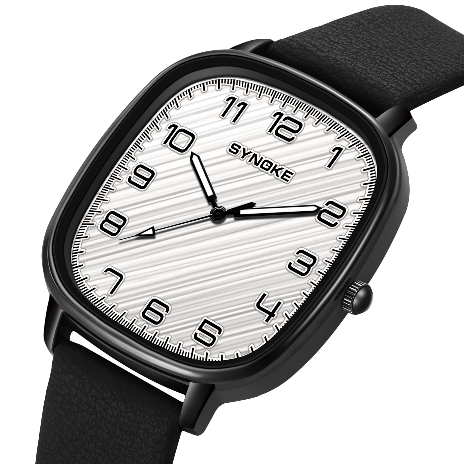 ساعة للرجال SYNOKE حافظة مصنوع - مراجعة Leather Watch Band Men وسعره