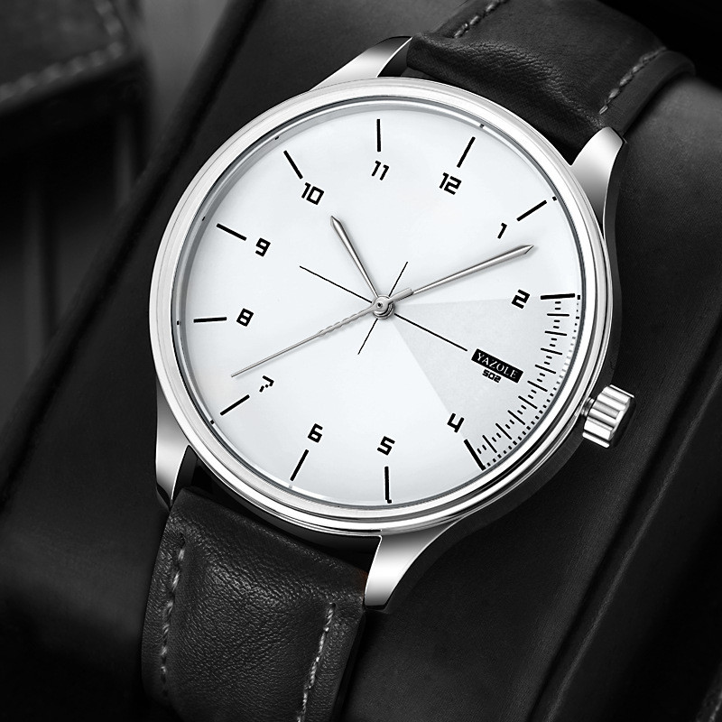ساعة يد رجالية من YAZOLE، ساعة - مراجعة Leather Watch Band Men وسعره